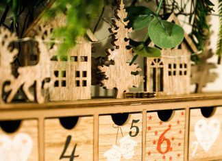 Wooden advent calendar