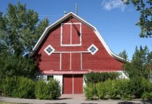 Historic Calgary barn front