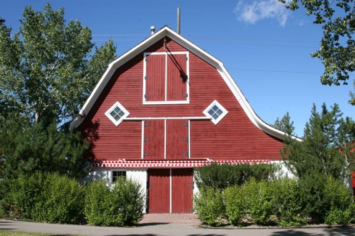Historic Calgary barn front