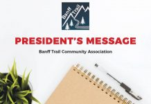 Presidents Message Banff Trail