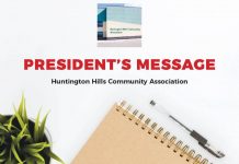 Presidents Message Huntington Hills