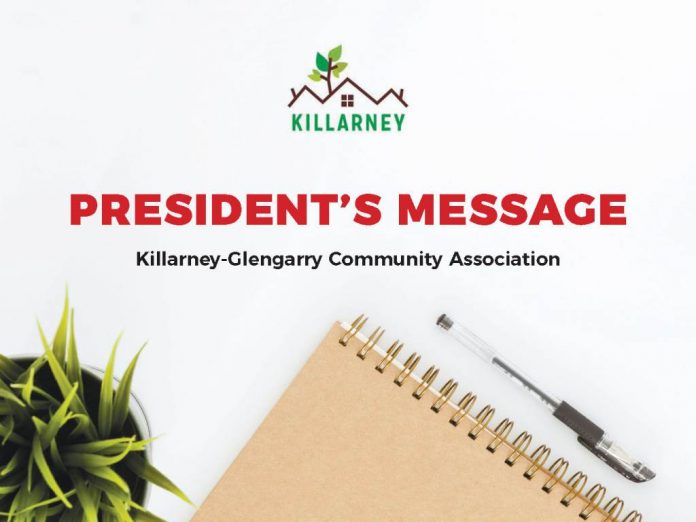 Presidents Message Killarney Glengarry