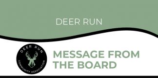 Deer Run’s Message from the Board for October DeerRun mb