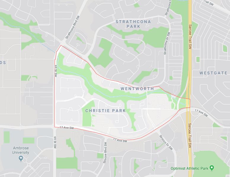 Google Map of Christie_Park, Calgary, AB