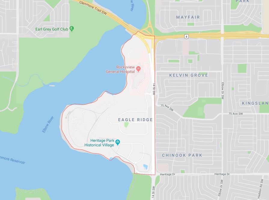 Google Map of Eagle Ridge, Calgary, AB
