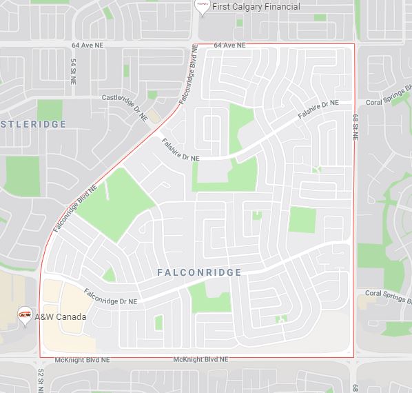 Google Map of Falconridge, Calgary, AB