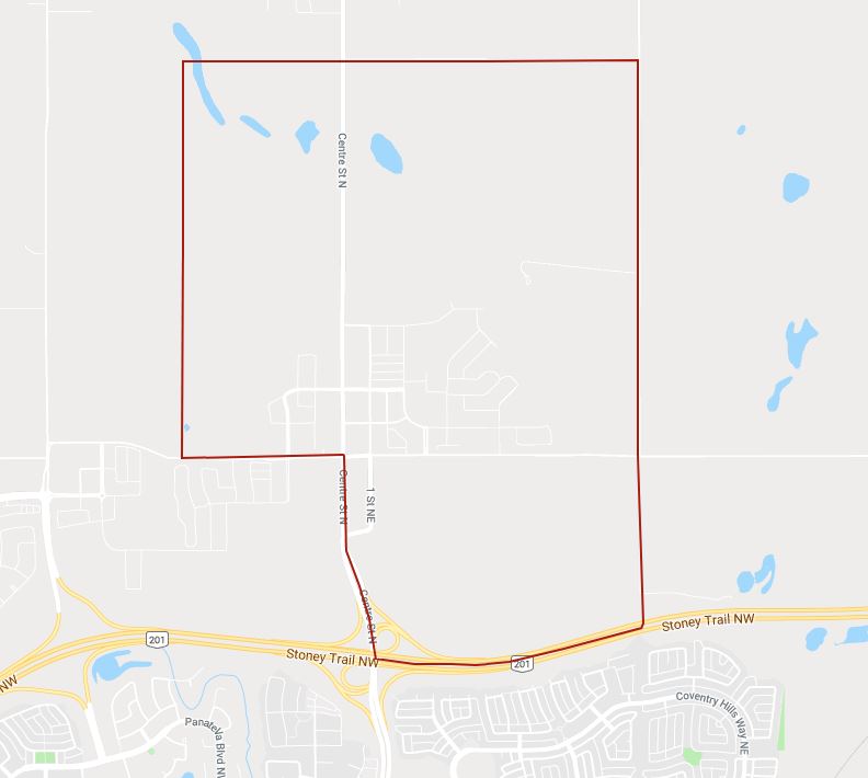 Google Map of Livingston_Community, Calgary, AB