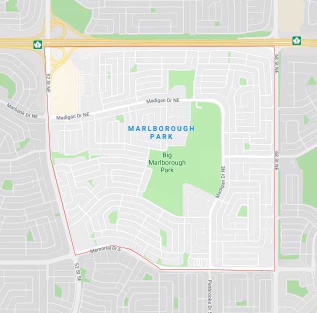 Google Map of Marlborough_Park, Calgary, AB