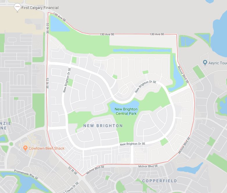 Google Map of New_Brighton, Calgary, AB
