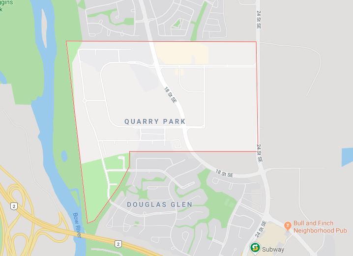 Google Map of Quarry_Park, Calgary, AB
