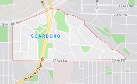 Google Map of Scarboro, Calgary, AB