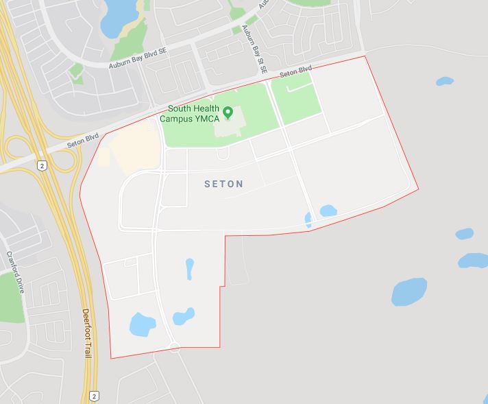 Google Map of Seton, Calgary, AB