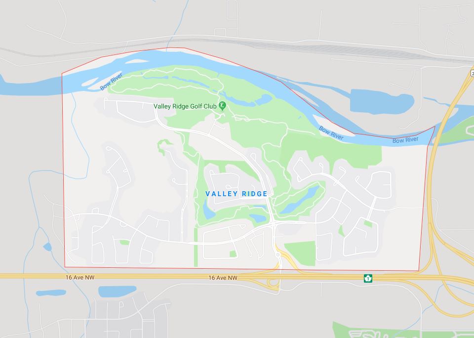 Google Map of Valley_Ridge, Calgary, AB