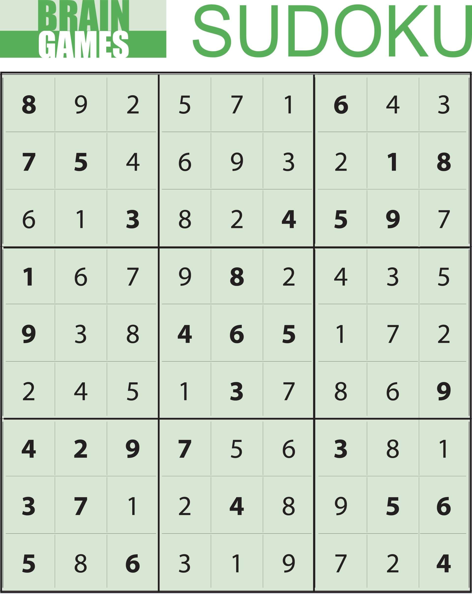 Sudoku Puzzle & Answer Key January 2025 MyCalgary