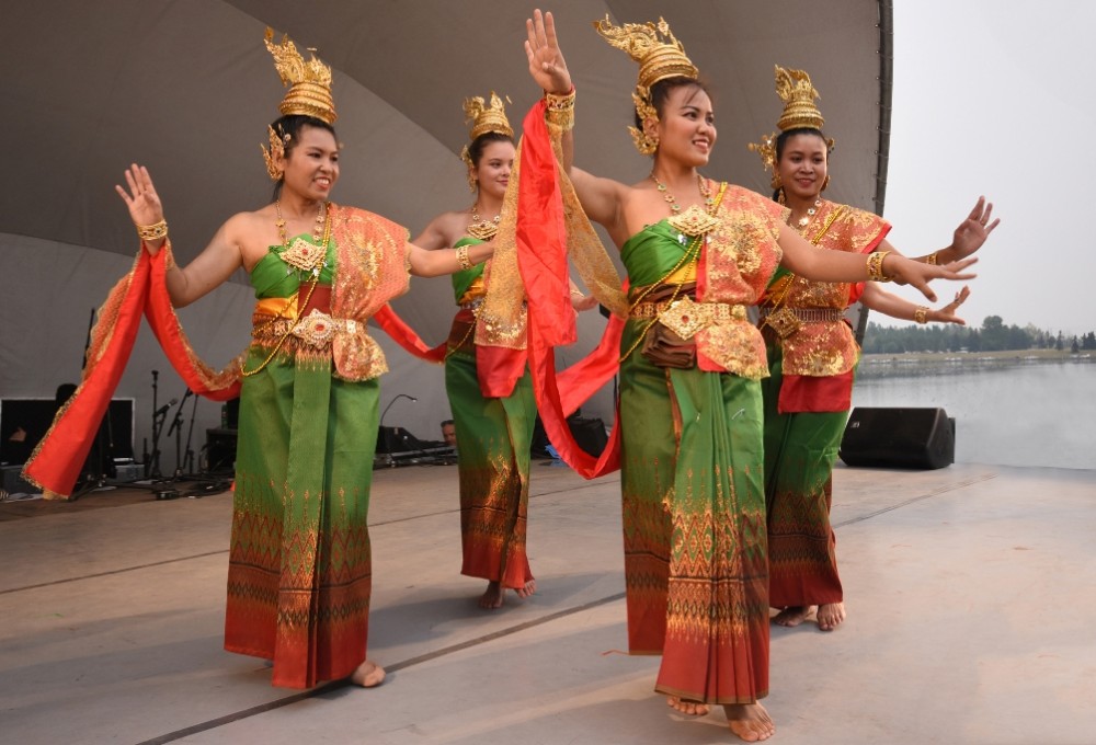 Thai Cultural Dancers Showcase Their Fluid Body Movement