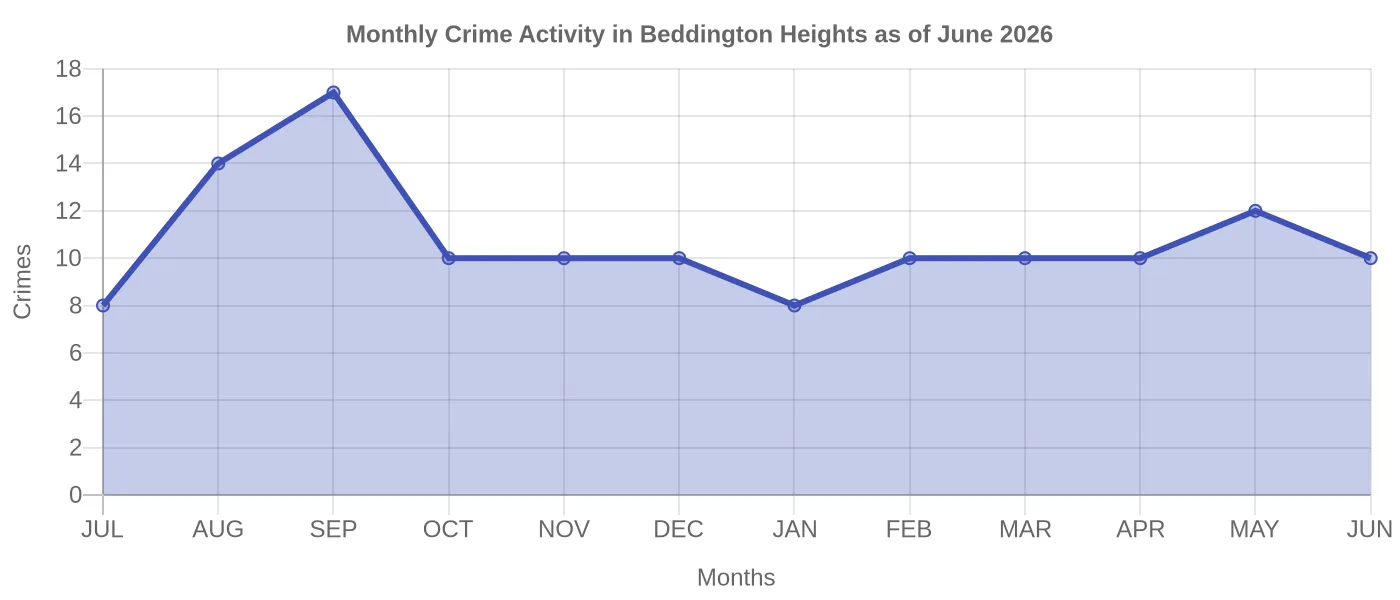 Monthly Crime Activity Chart