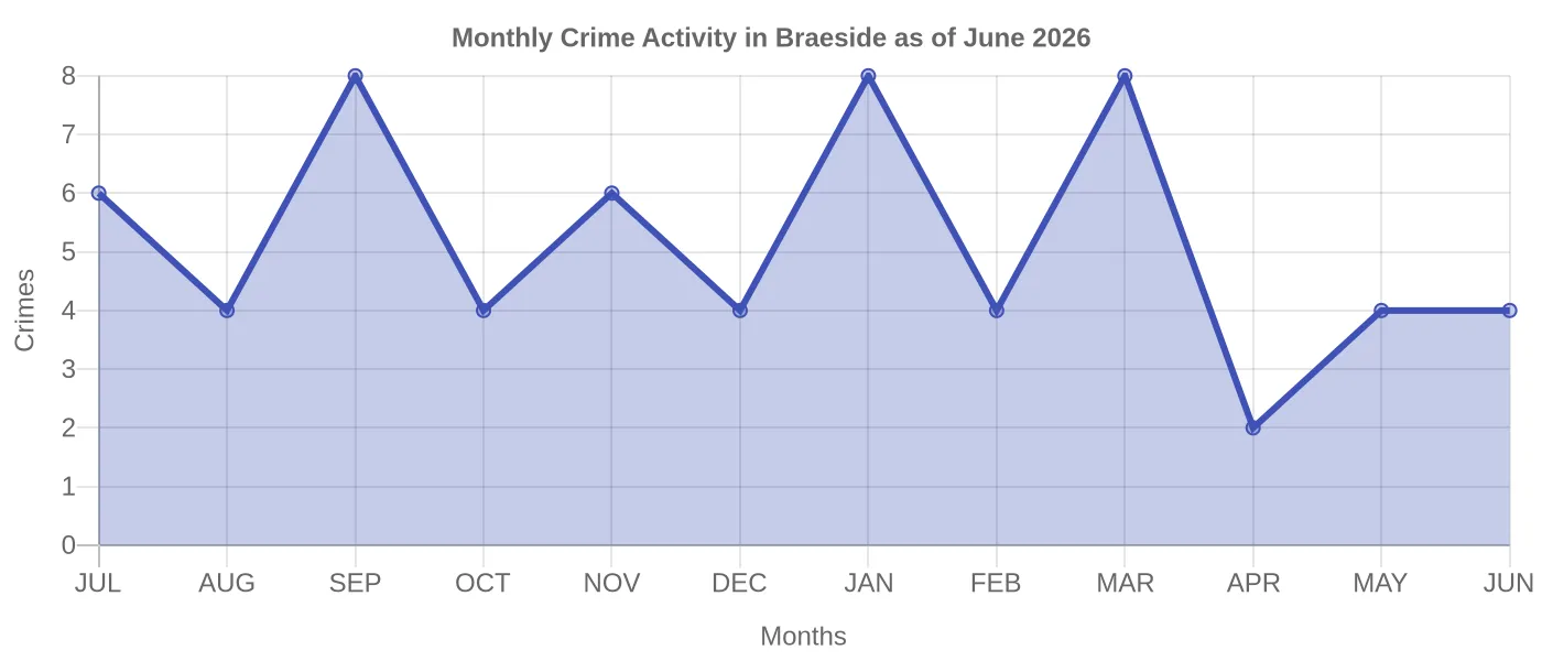 Monthly Crime Activity Chart