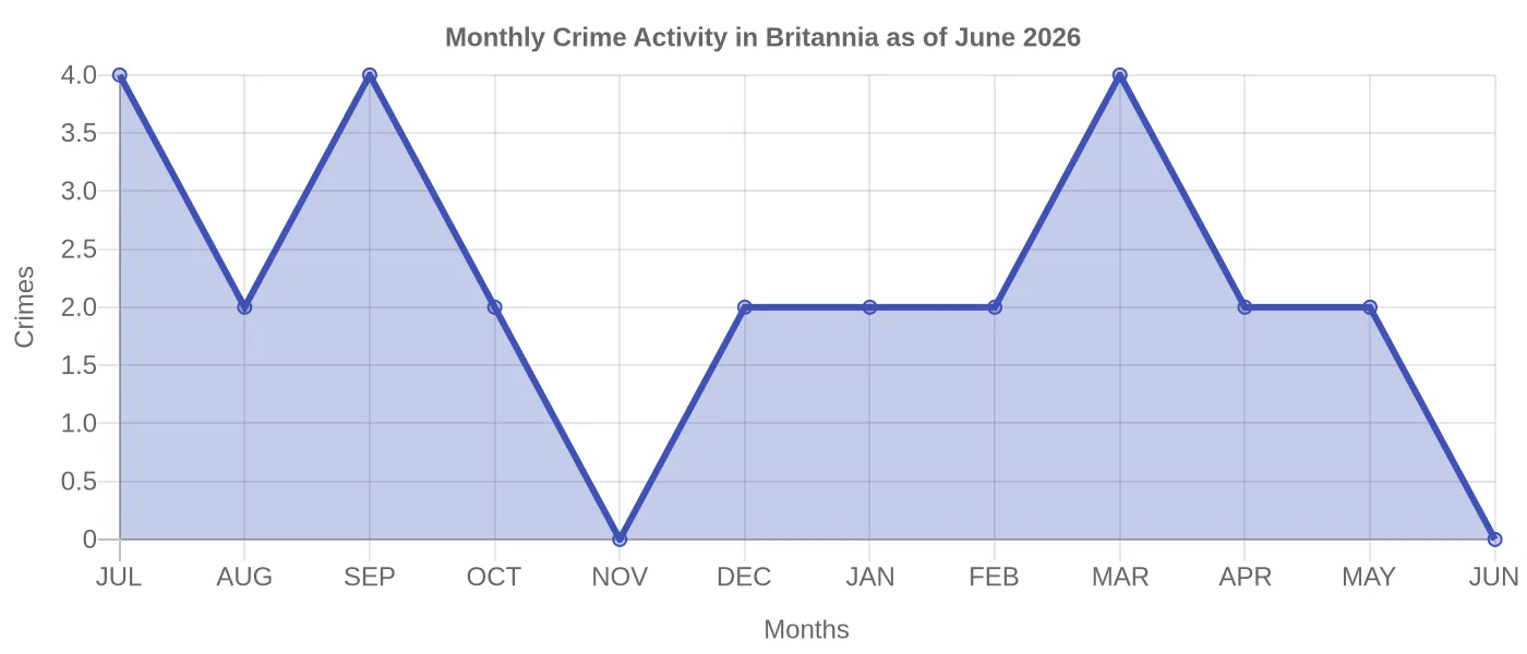 Monthly Crime Activity Chart
