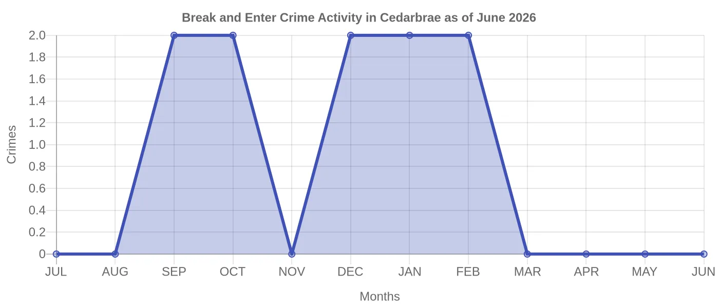 Break and Enter Crime Activity Chart
