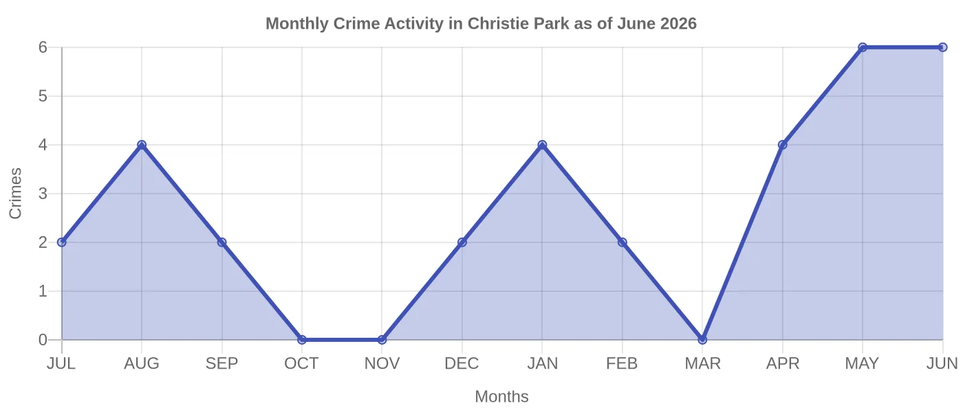 Monthly Crime Activity Chart
