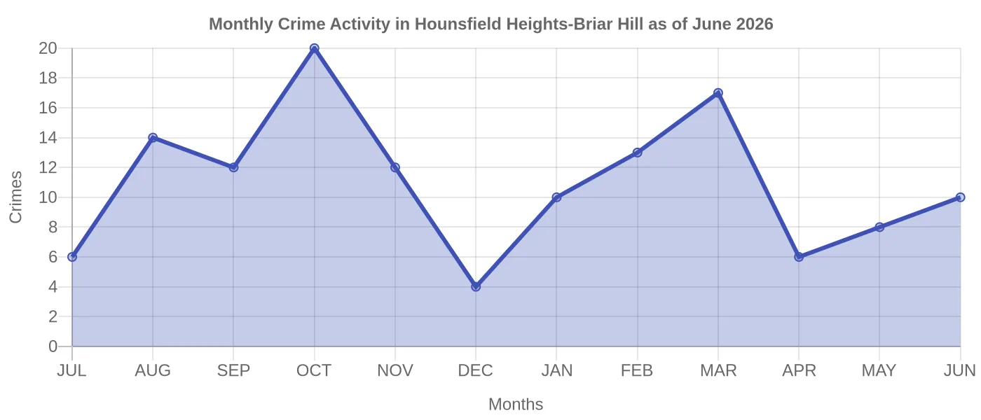 Monthly Crime Activity Chart