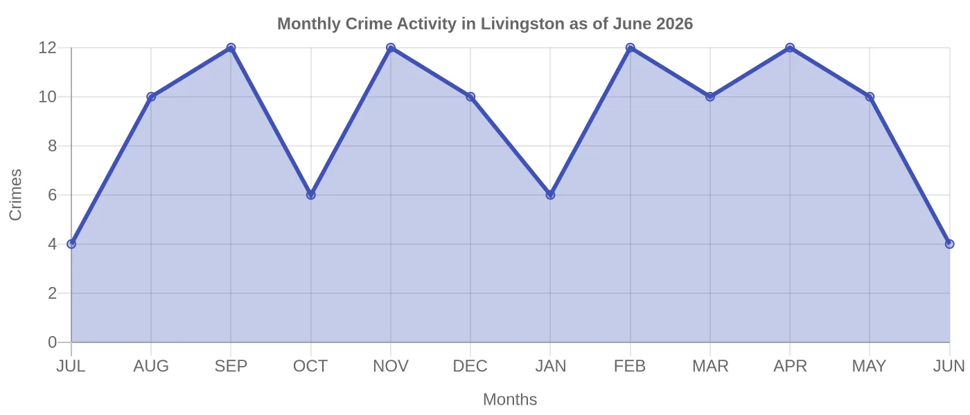 Monthly Crime Activity Chart
