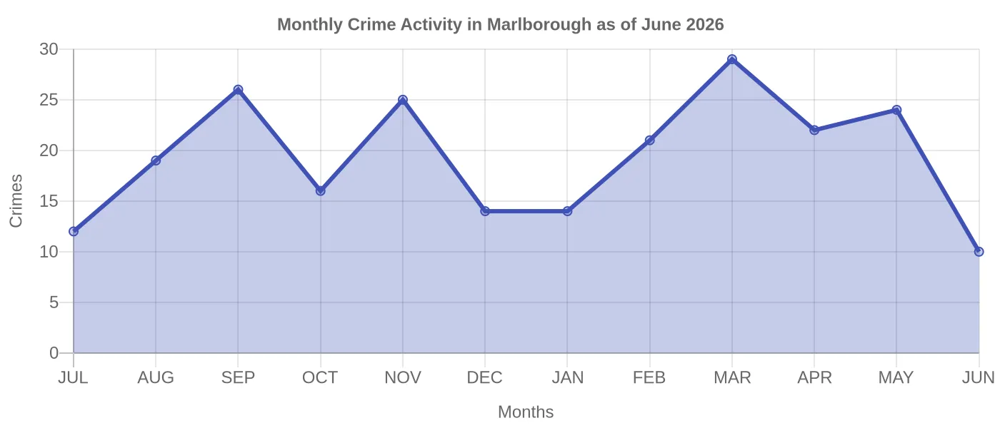 Monthly Crime Activity Chart