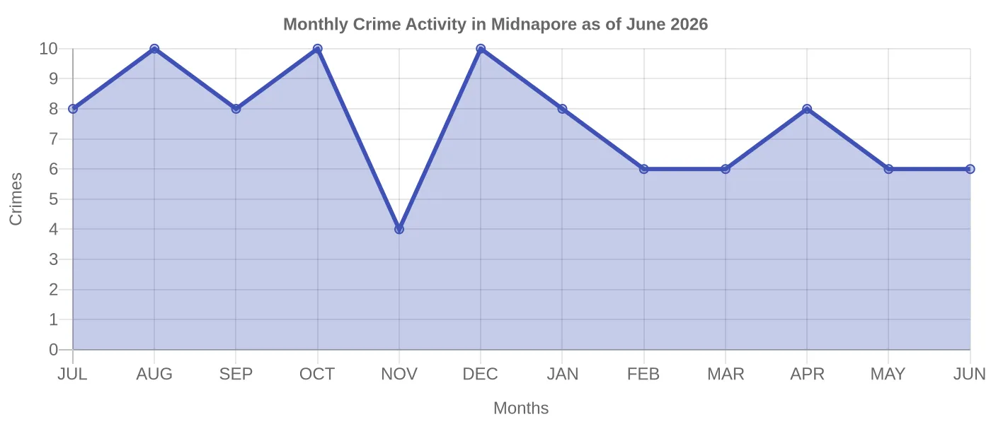 Monthly Crime Activity Chart