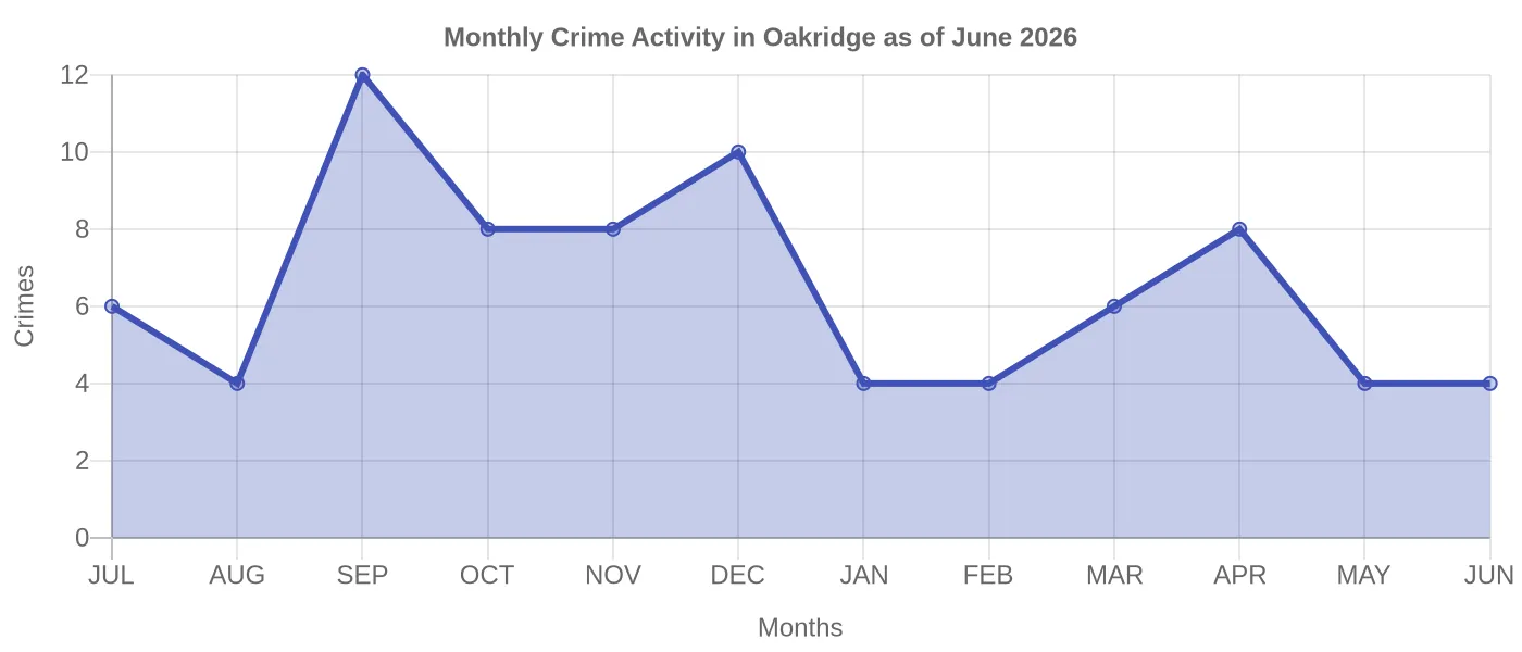 Monthly Crime Activity Chart