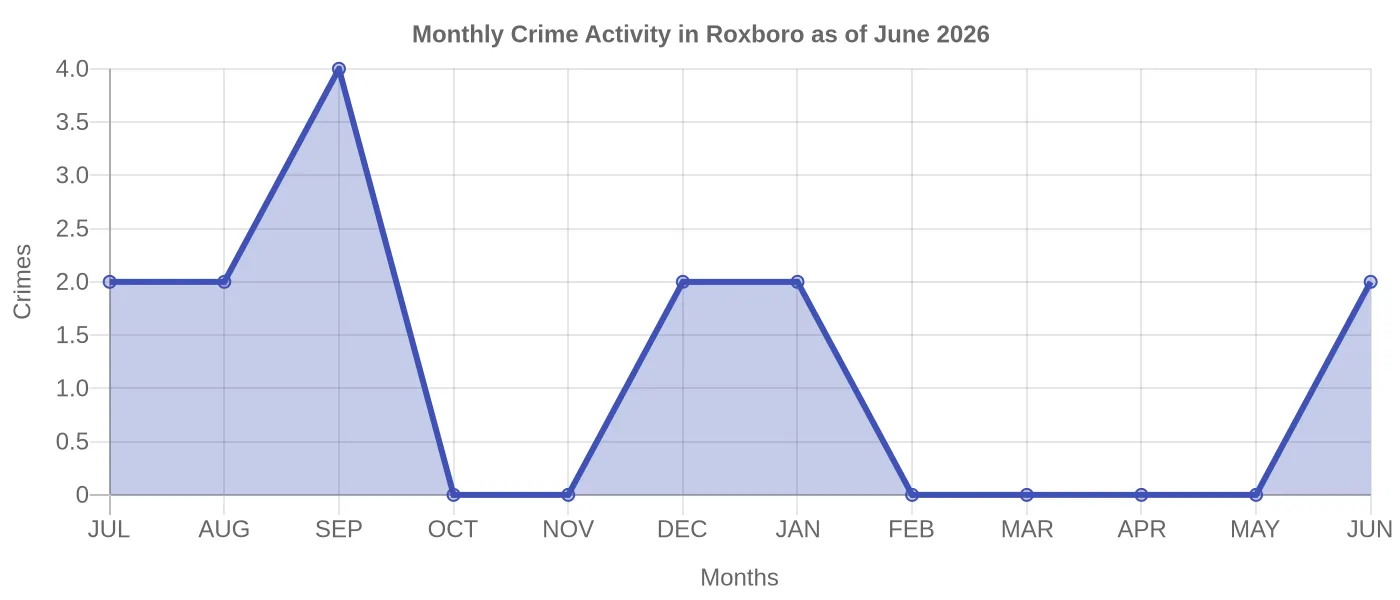 Monthly Crime Activity Chart