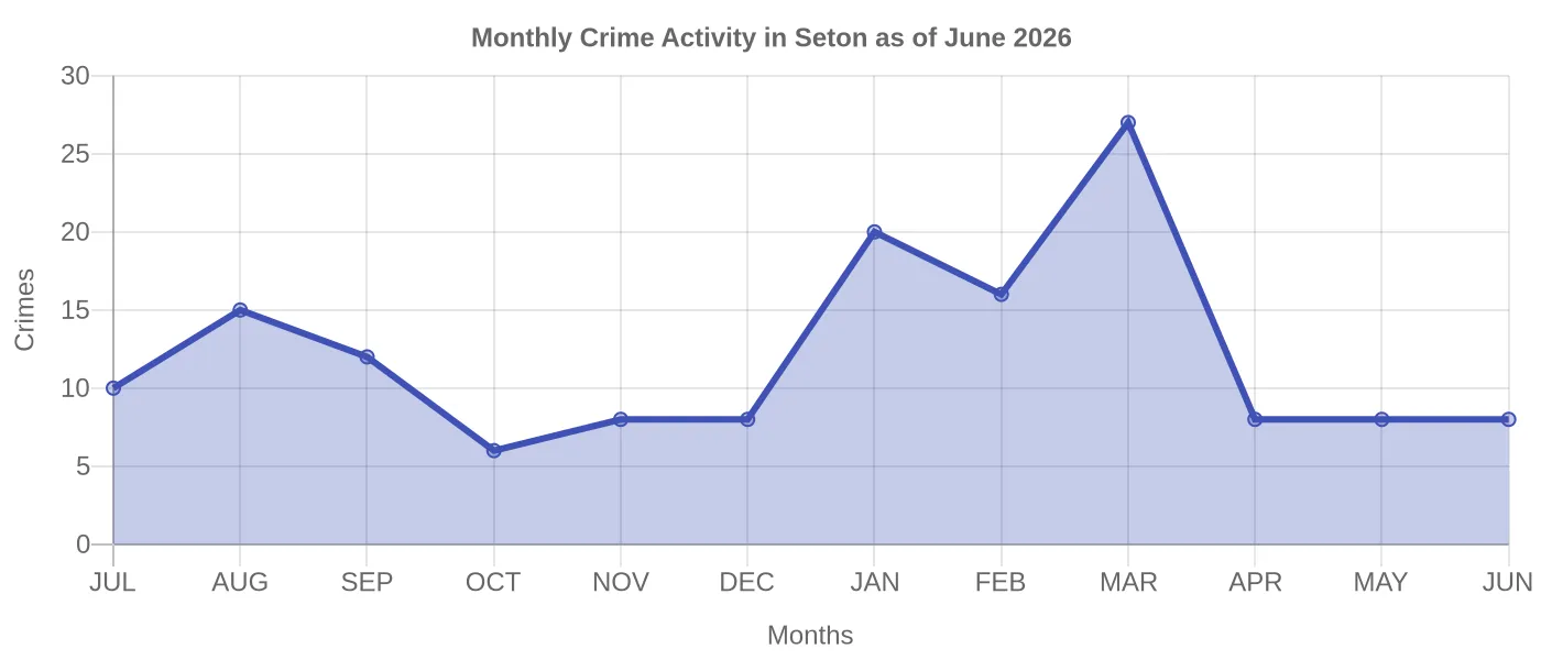 Monthly Crime Activity Chart