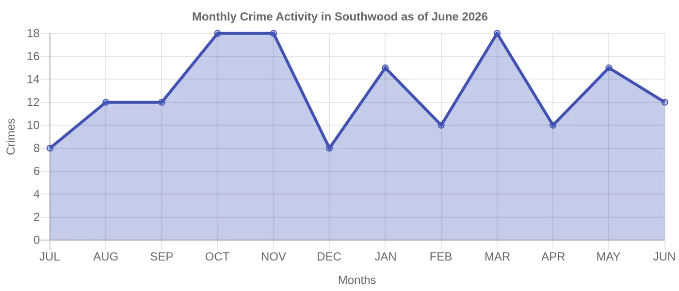 Monthly Crime Activity Chart
