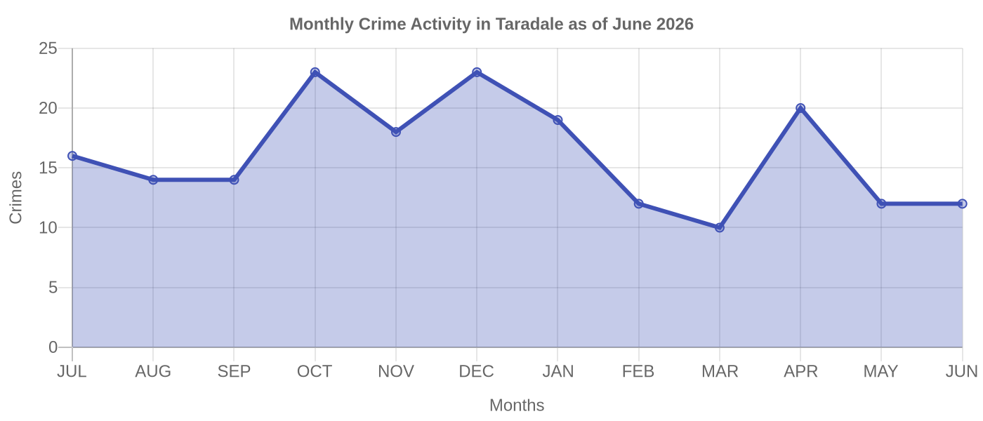Monthly Crime Activity Chart