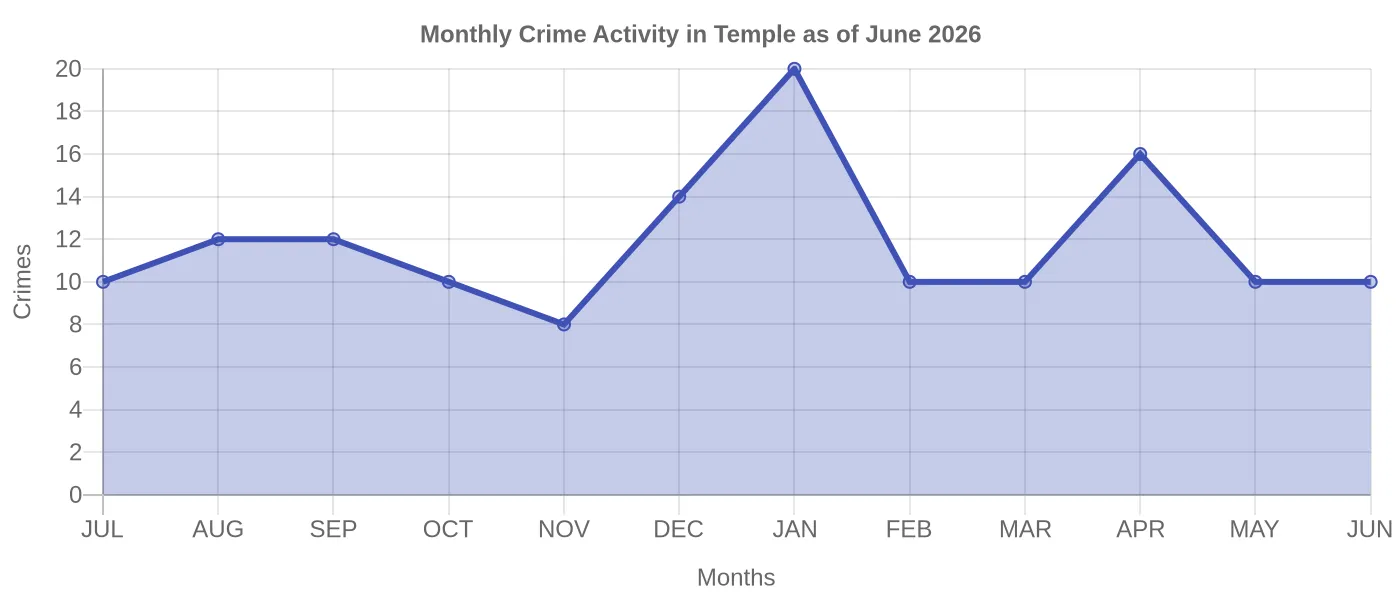 Monthly Crime Activity Chart