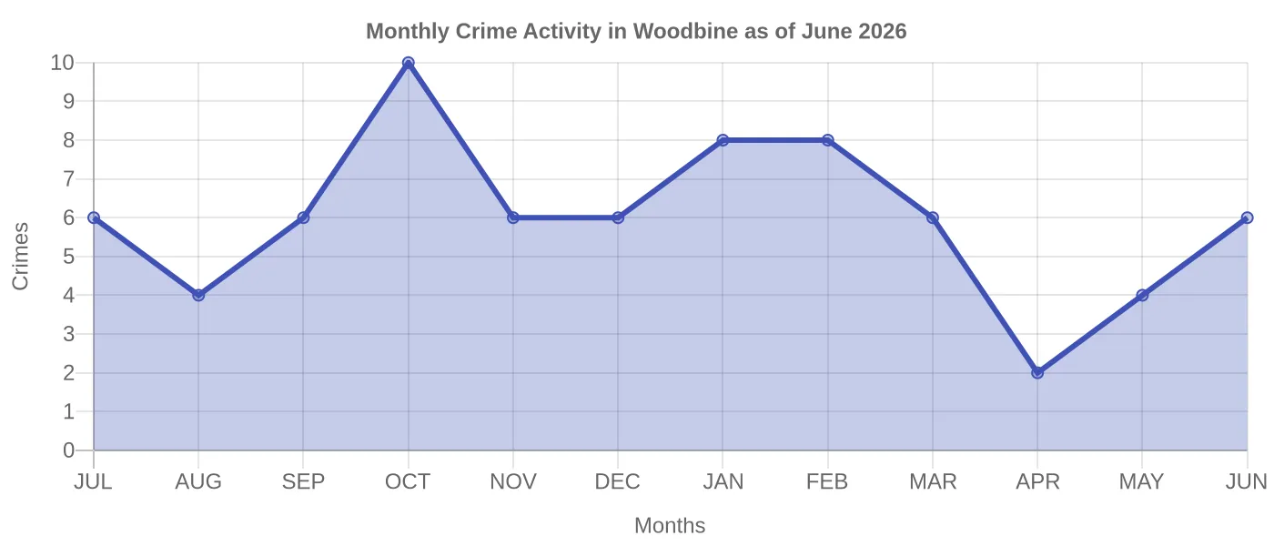 Monthly Crime Activity Chart