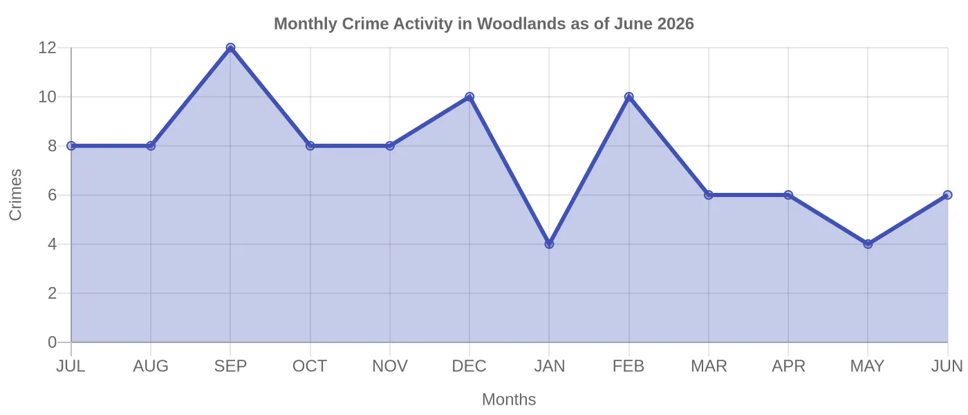 Monthly Crime Activity Chart
