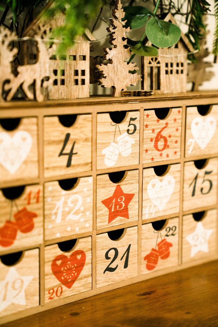 Wooden advent calendar